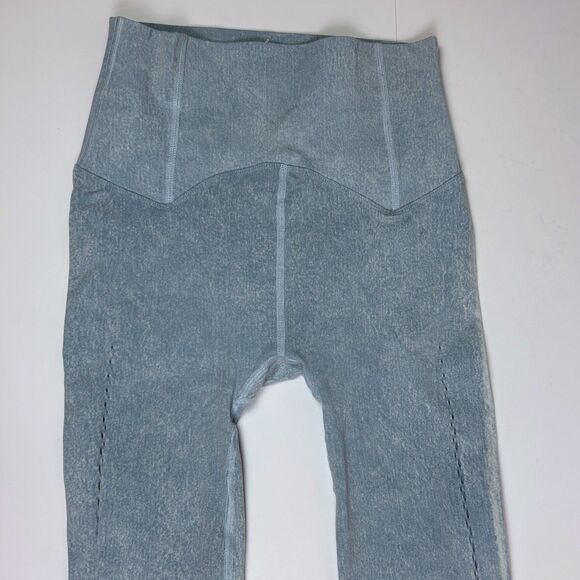 Free People FP Movement Running Through My Mind Blue High Rise Leggings sz L EUC - Picture 6 of 14